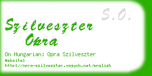 szilveszter opra business card